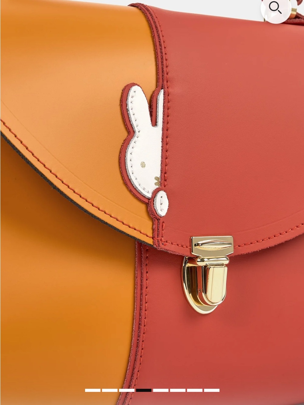 The Cambridge Satchel The Hiding Miffy Poppy in Carrot Orange NWOT - Picture 3 of 5